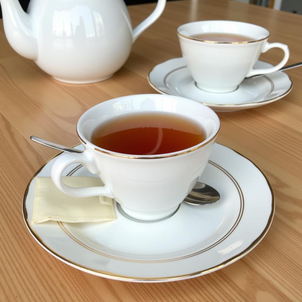 Tea Bag Plate with Tea Set