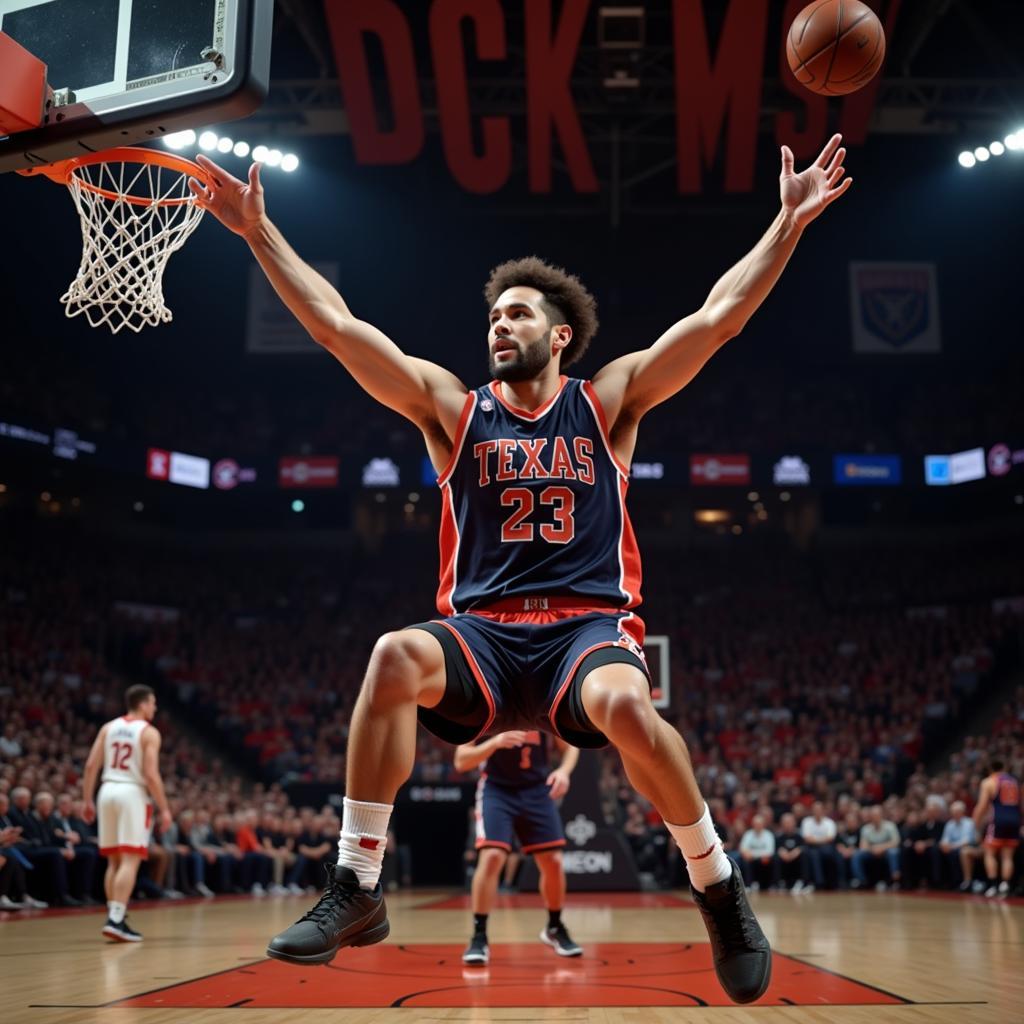 Texas Dynasty Basketball Player Dunking