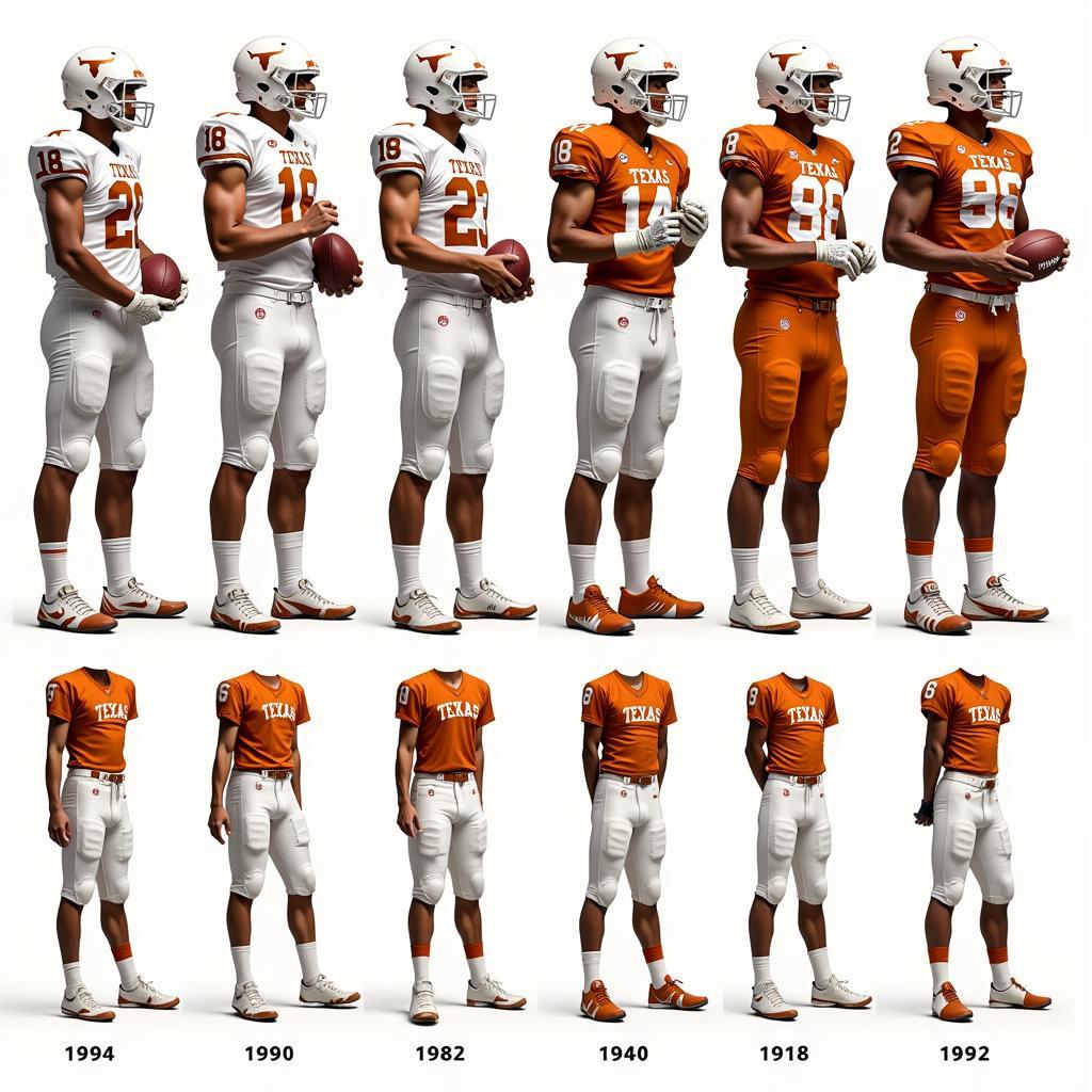 Evolution of Texas Longhorns Football Uniforms