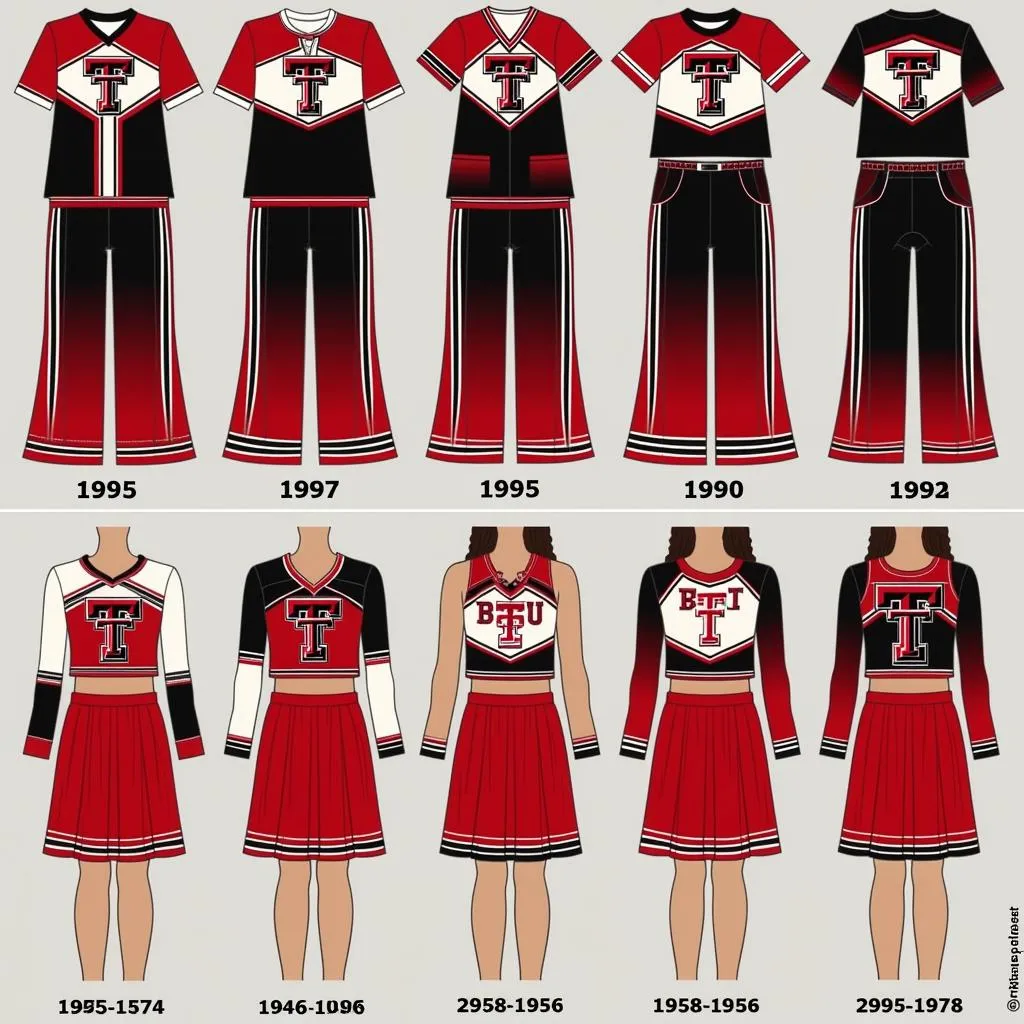 Texas Tech Cheerleading Through the Years