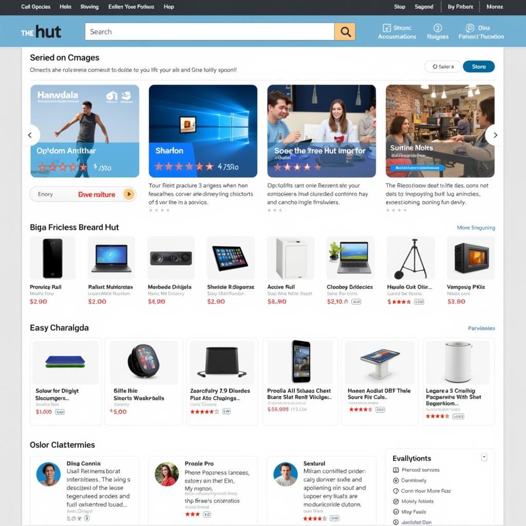 The Hut.com Website Homepage