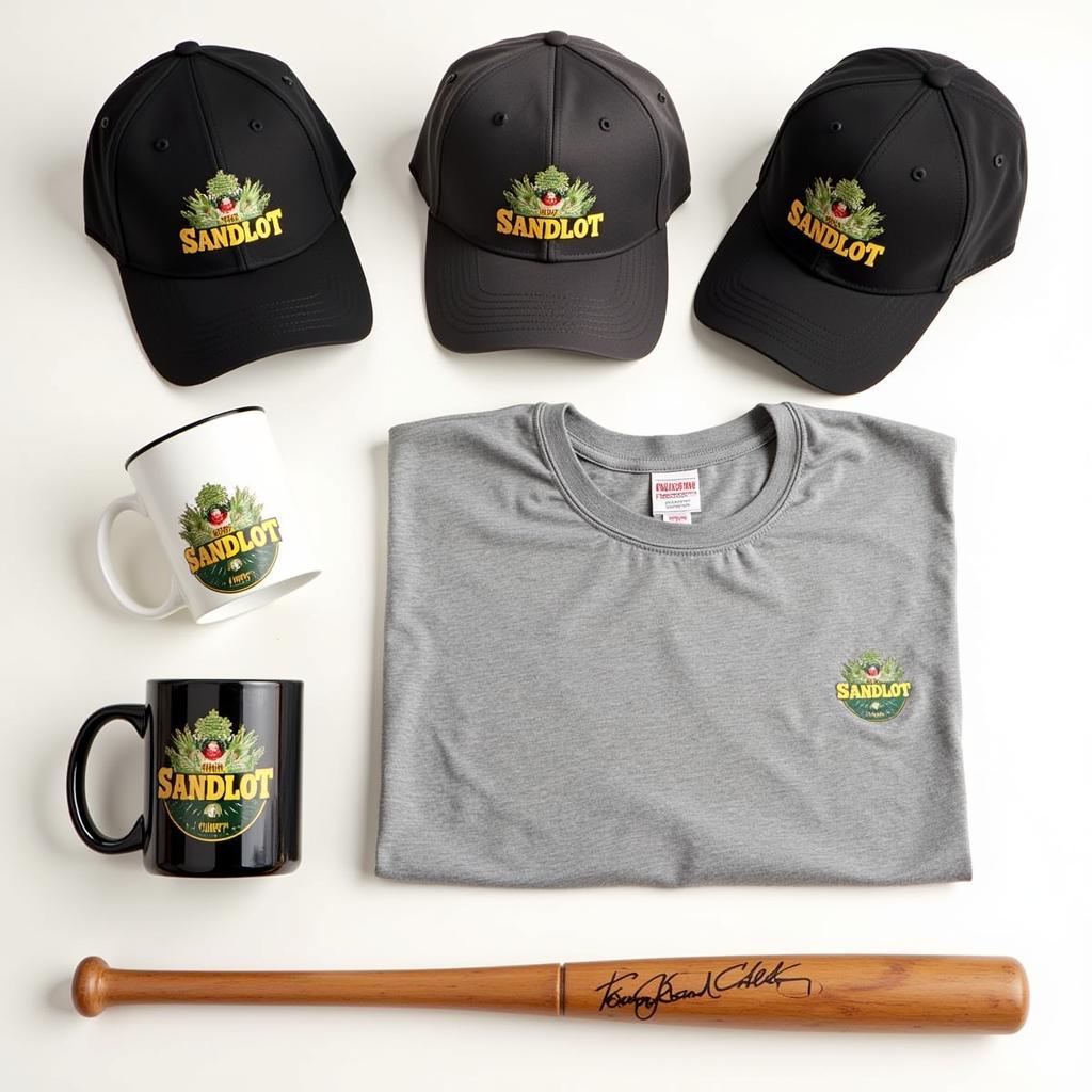 Assortment of The Sandlot merchandise