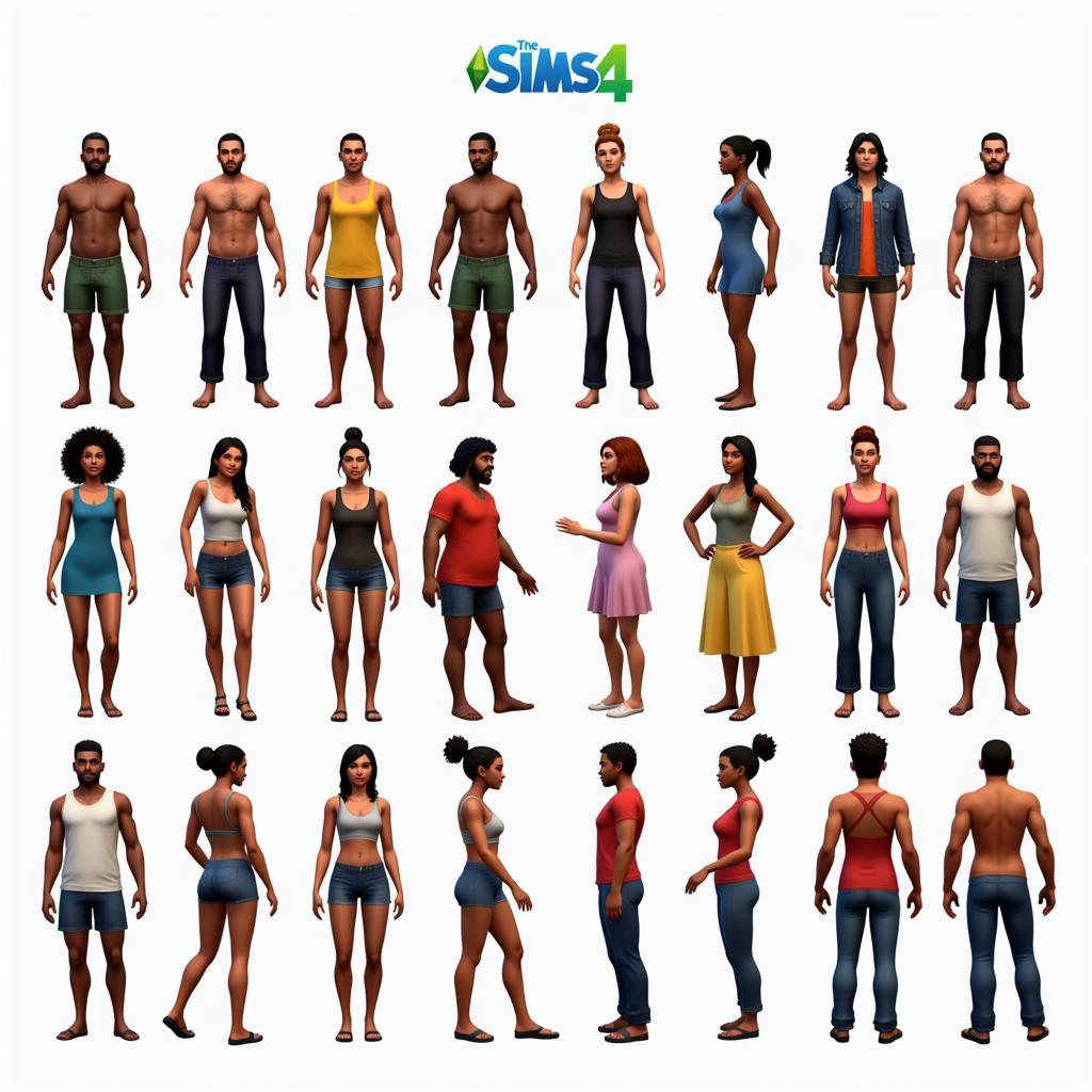 Diverse Sims in The Sims 4