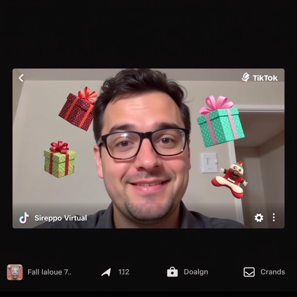 TikTok live stream with viewers sending virtual gifts