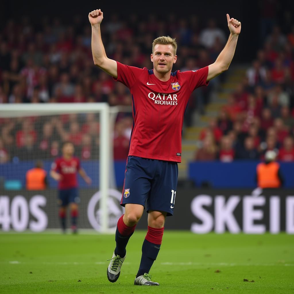 Timo Werner celebrates a goal in FIFA 23.