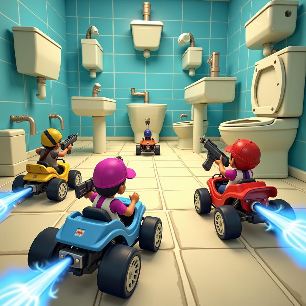 Toilet Racer 4 Multiplayer Action