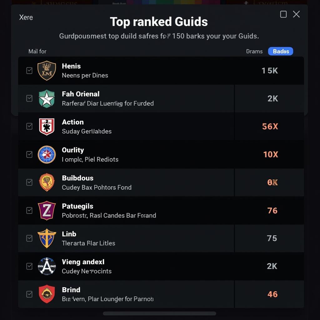 Top Guild Leaderboard