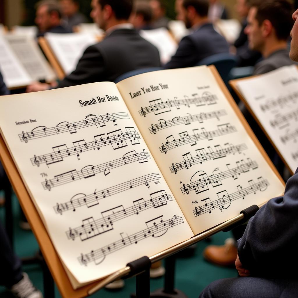 Traditional Marching Band Music on Stands