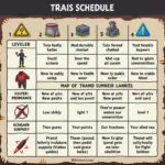 Example of a Traits Schedule in Game Development