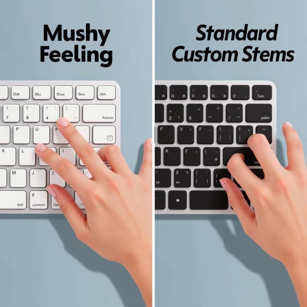 Typing Feel with Different Custom Stems