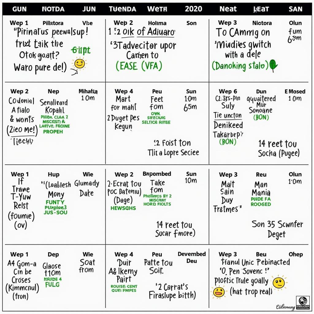 Calendar showcasing major gaming sales events