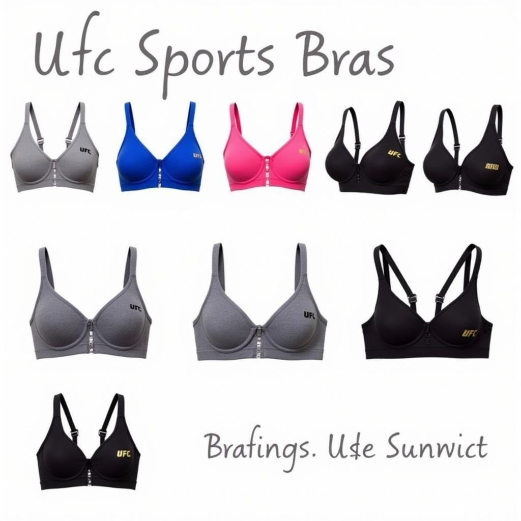 Variety of UFC Sports Bras