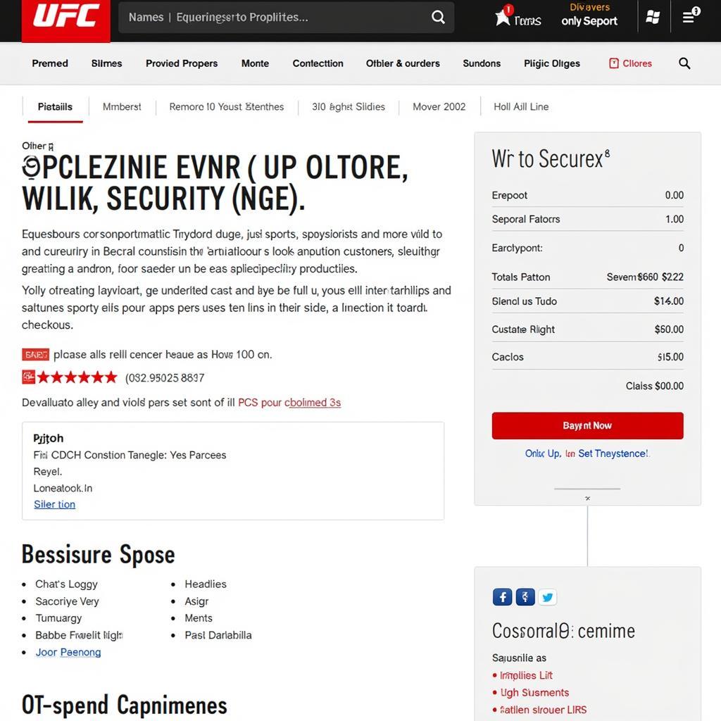 UFC Store UK Secure Checkout