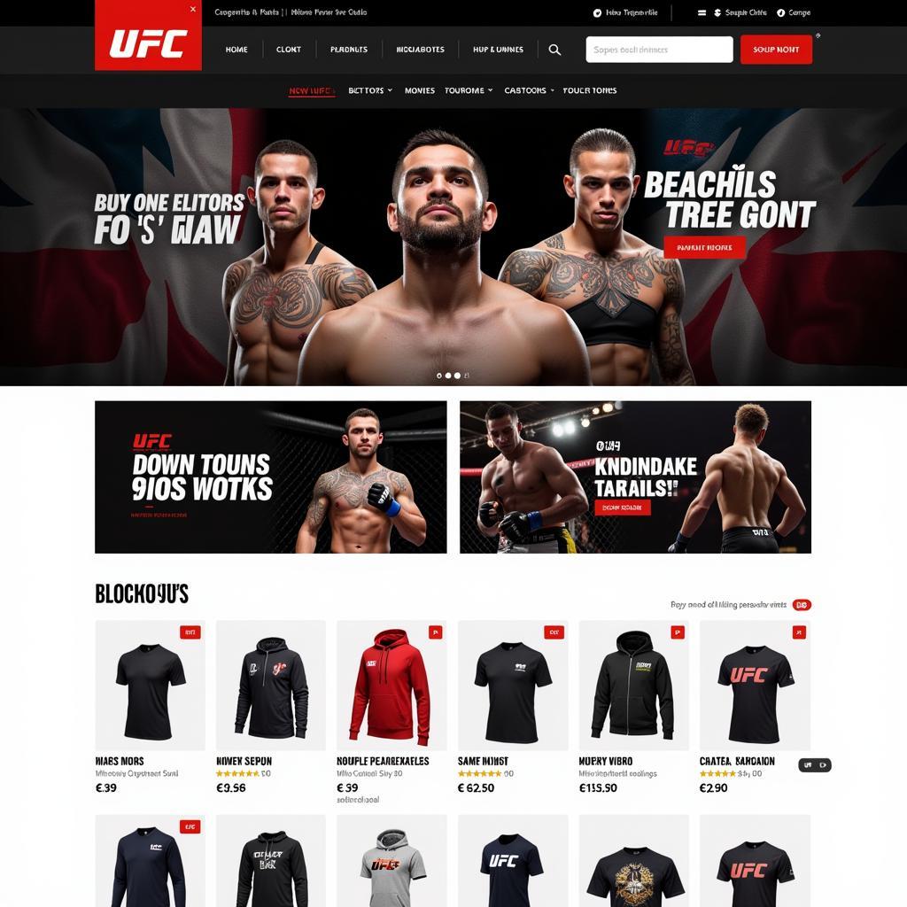 UFC Store UK Homepage