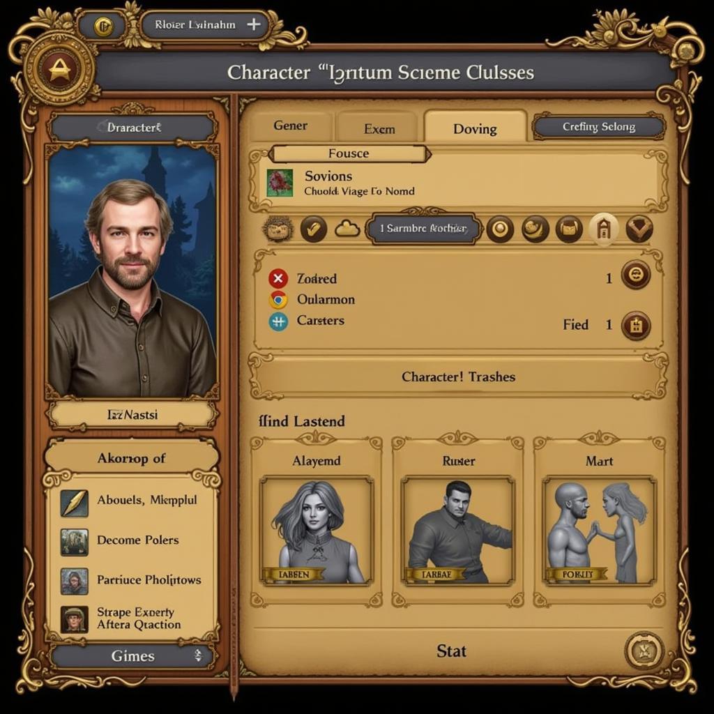 Character Creation Screen in Ultima for iPad