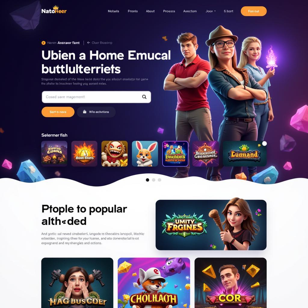 Unblocked Gaming Website Interface