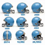 Evolution of the UNC Football Helmet