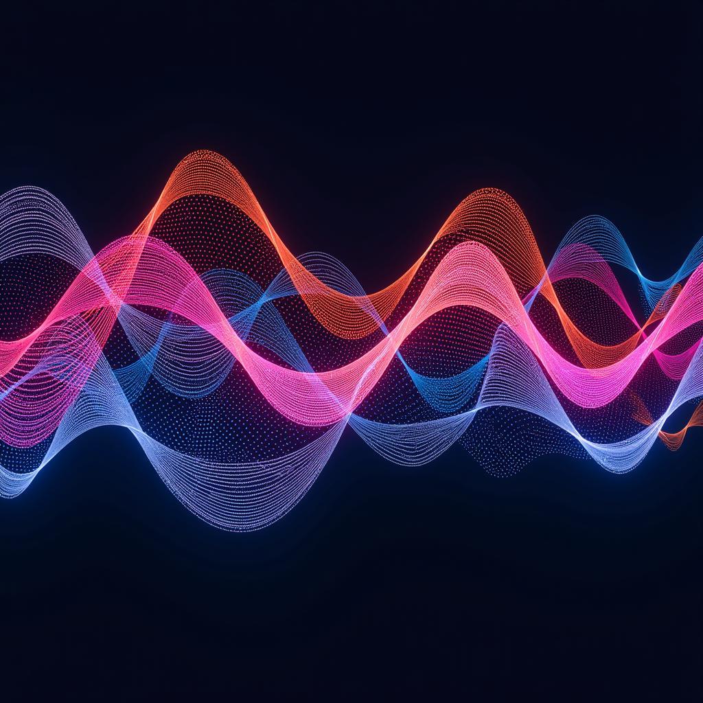 Sound waves forming a unique pattern