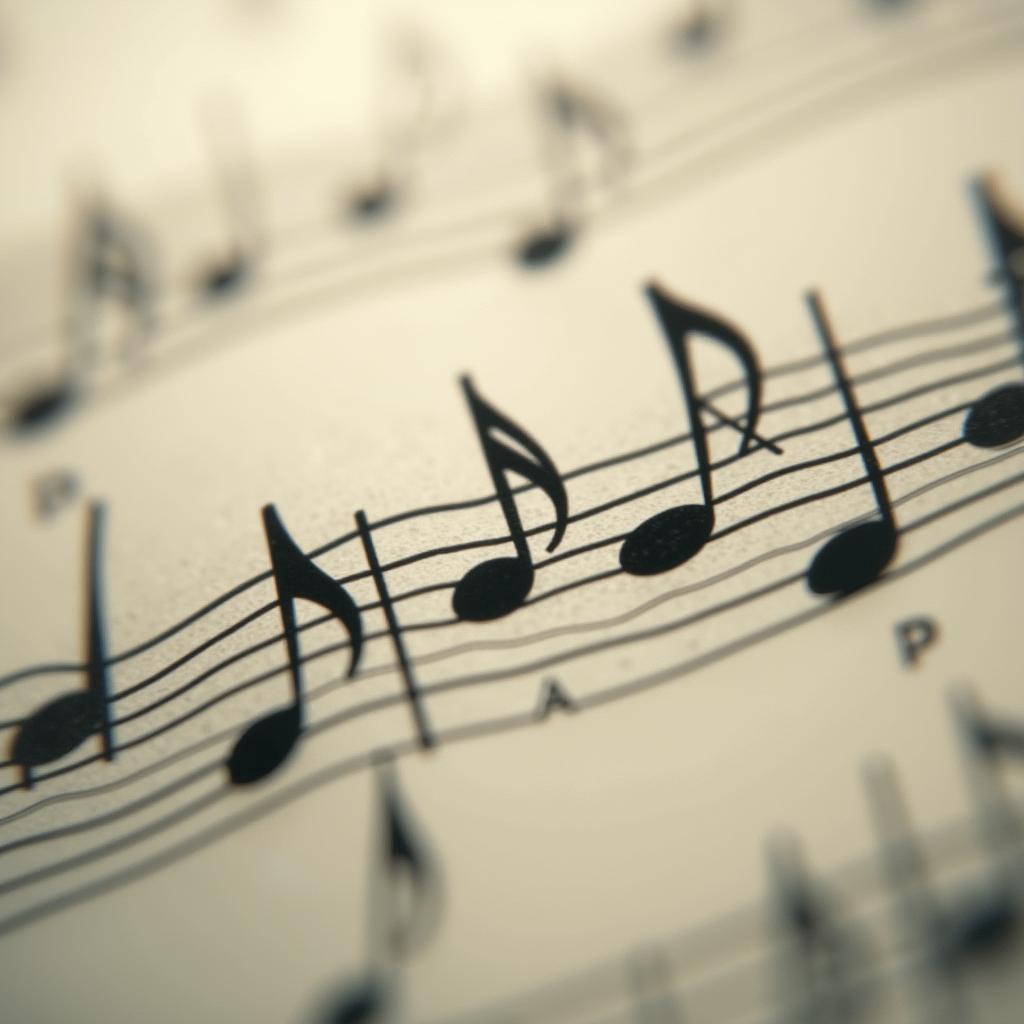 Abstract image of blurred musical notes