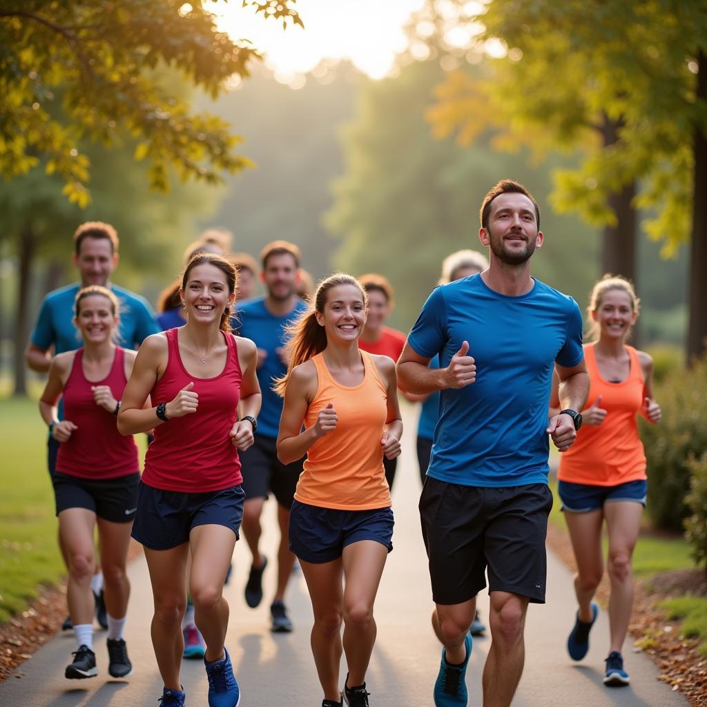 Runners Gathering for a Group Run