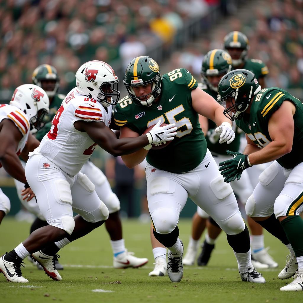 USF Defensive Line in Action