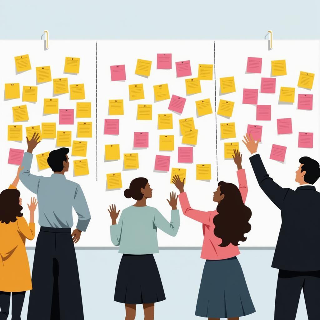 Using unique post-it notes for brainstorming