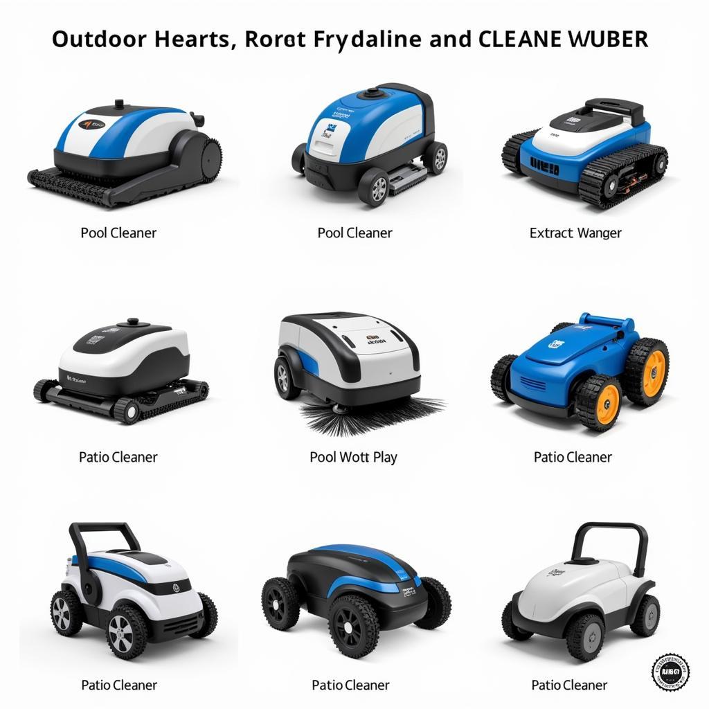 Various Outdoor Cleaning Robots Displayed