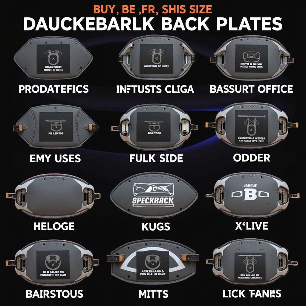 Assortment of Back Plates