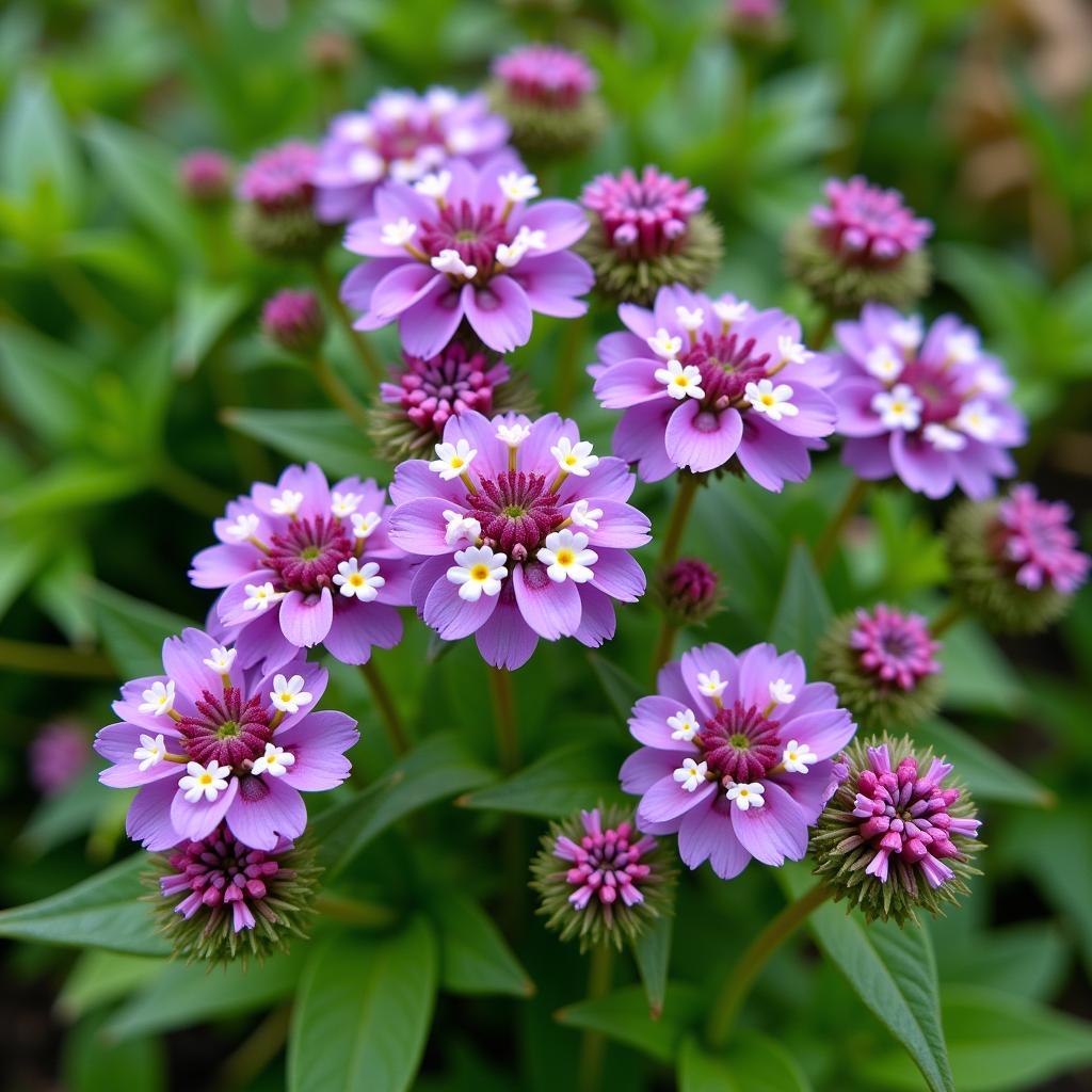 Verbena flowers blooming in a garden