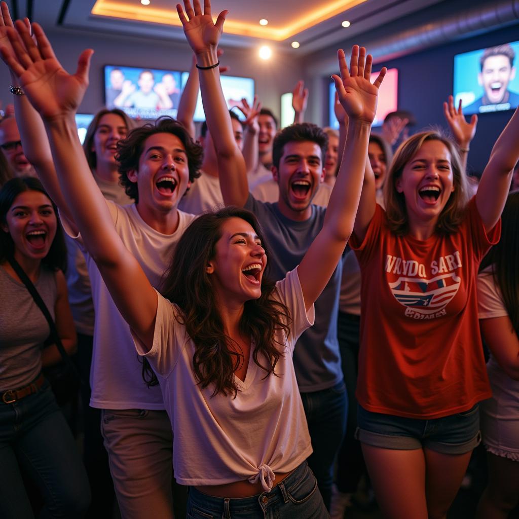 Vida Mas Gamers Celebrating Victory Together