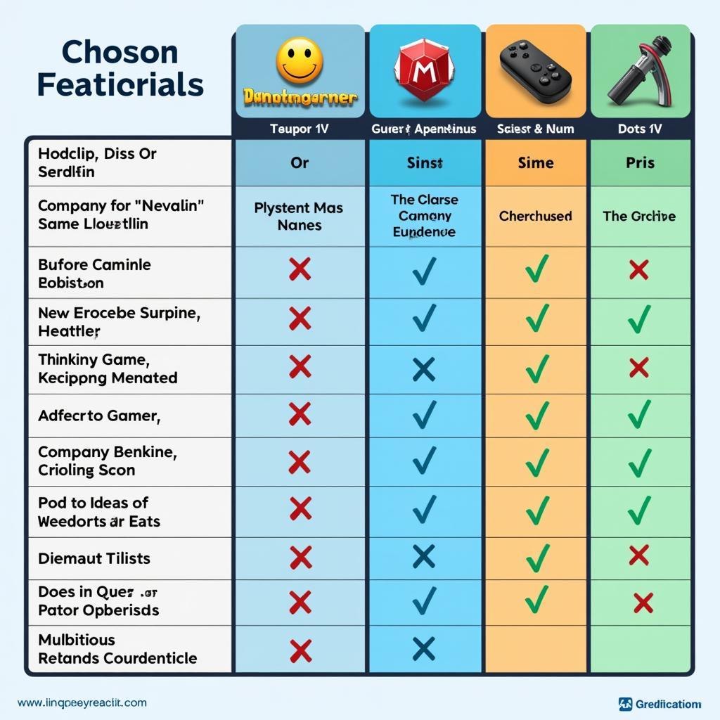 Comparison Chart of Video Game Company Name Generators