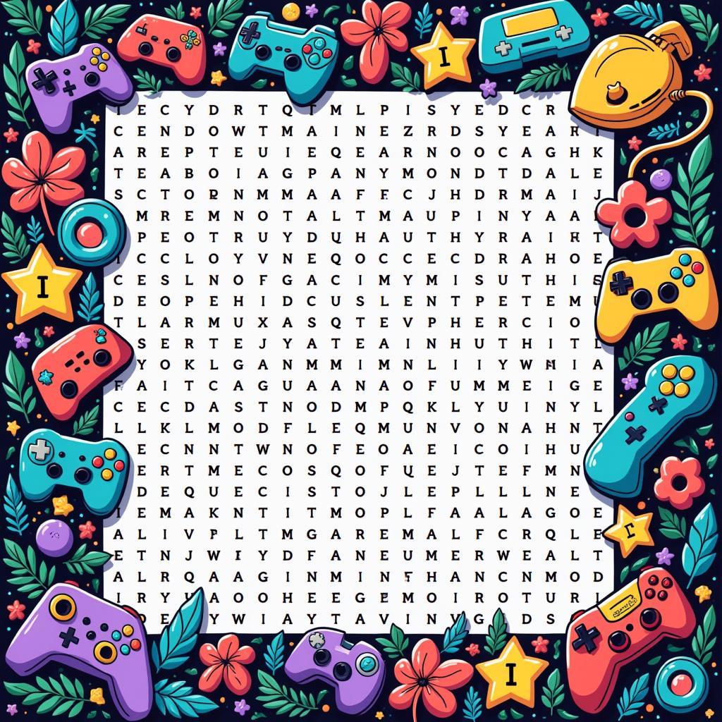 Video Game Word Search Puzzle