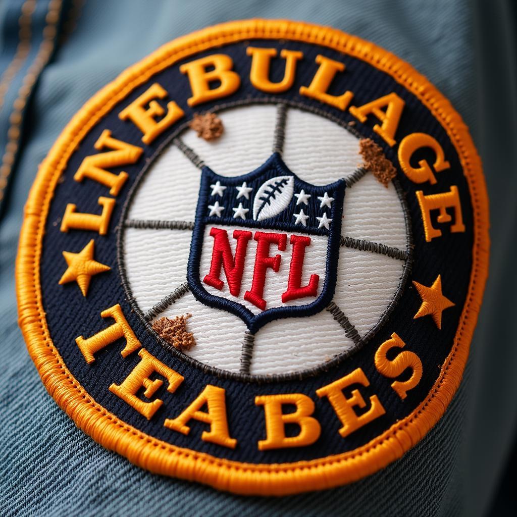 Close-Up of a Vintage NFL Patch