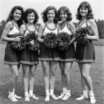 Vintage photo of Penn State cheerleaders