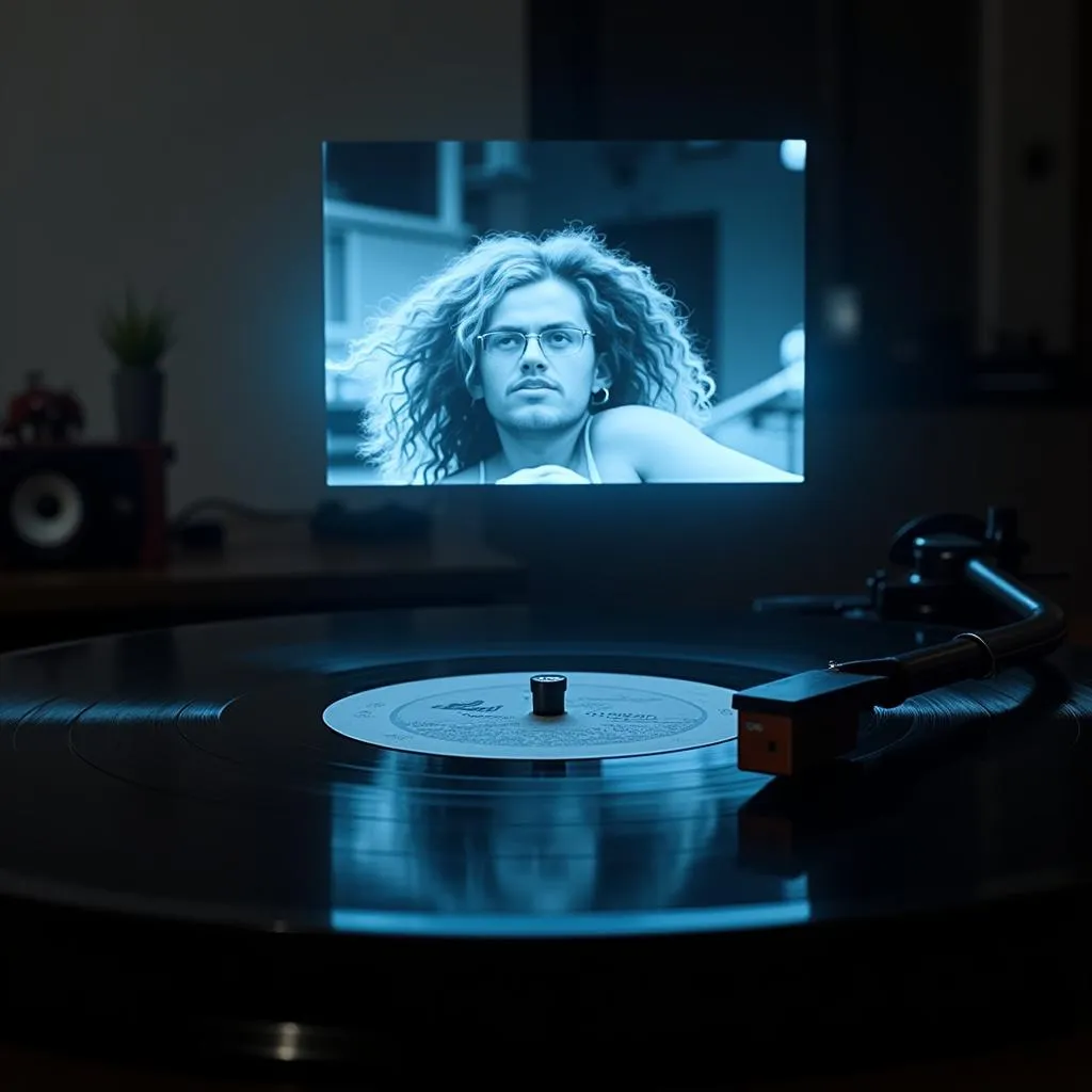 Vinyl Record Hologram Projection