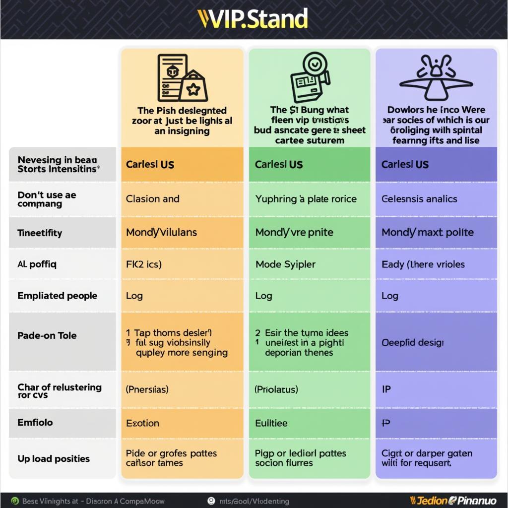 Vip.stand Pricing and Tiers: Comparing different membership levels and their respective benefits.