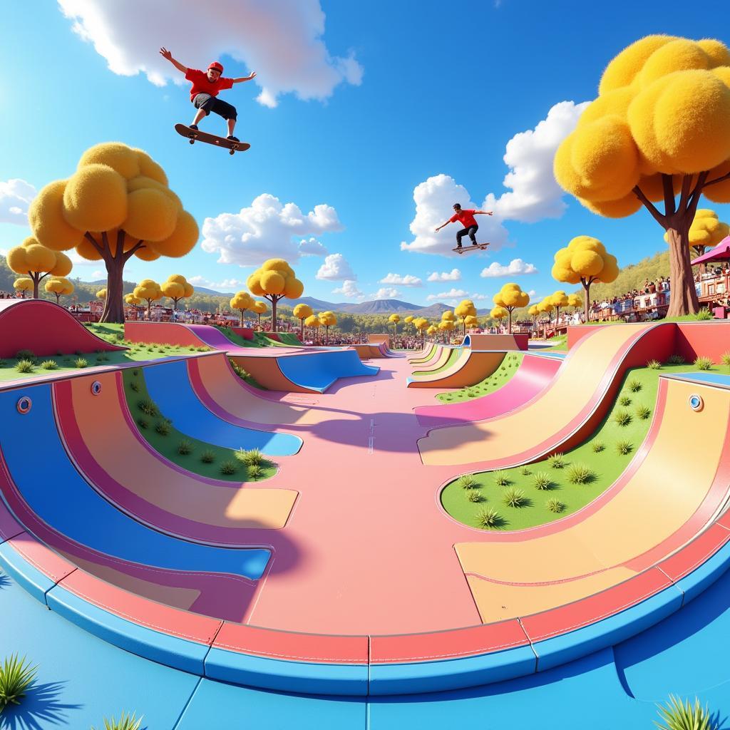 Virtual Skateparks in Controller Skateboarding