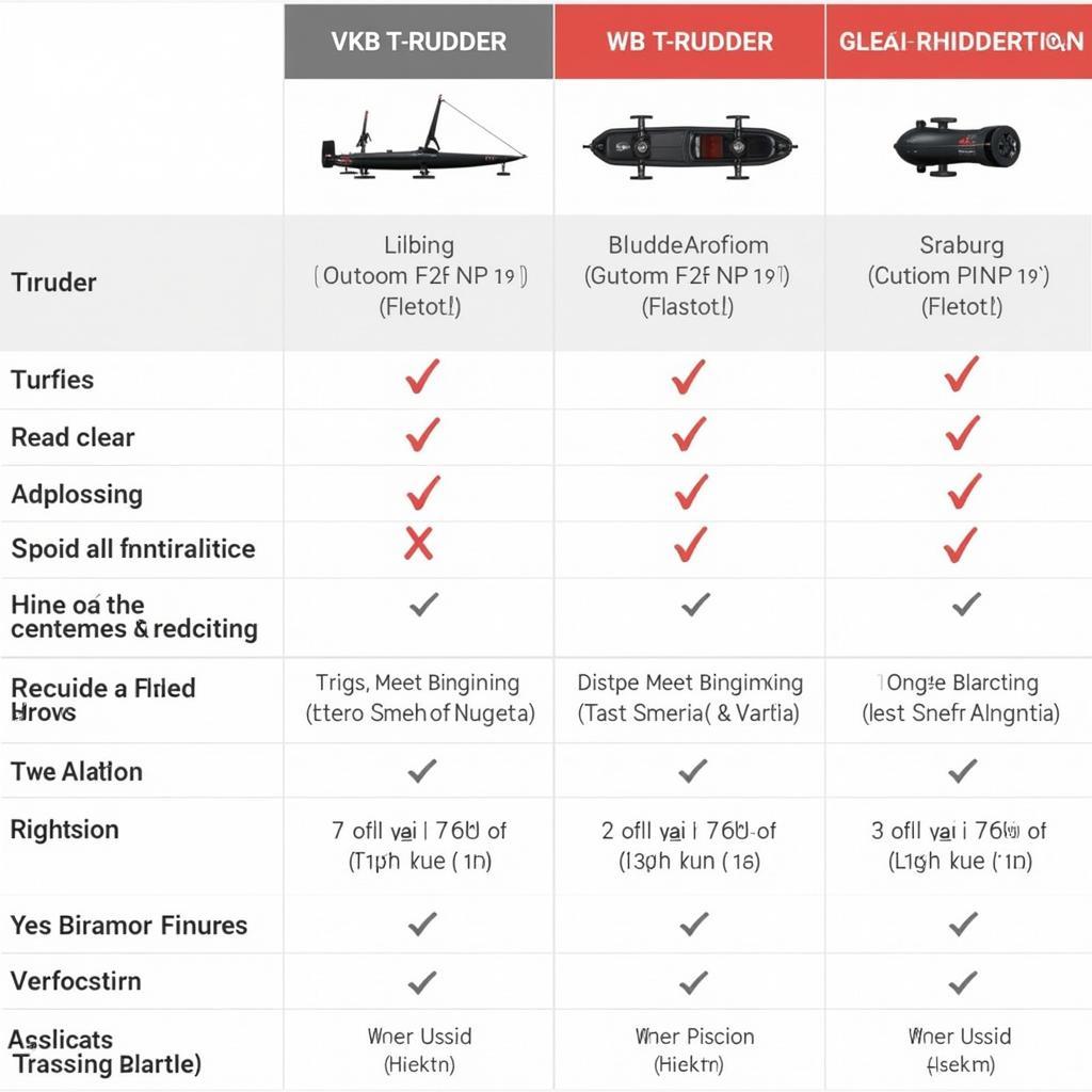 Different VKB T-Rudder models