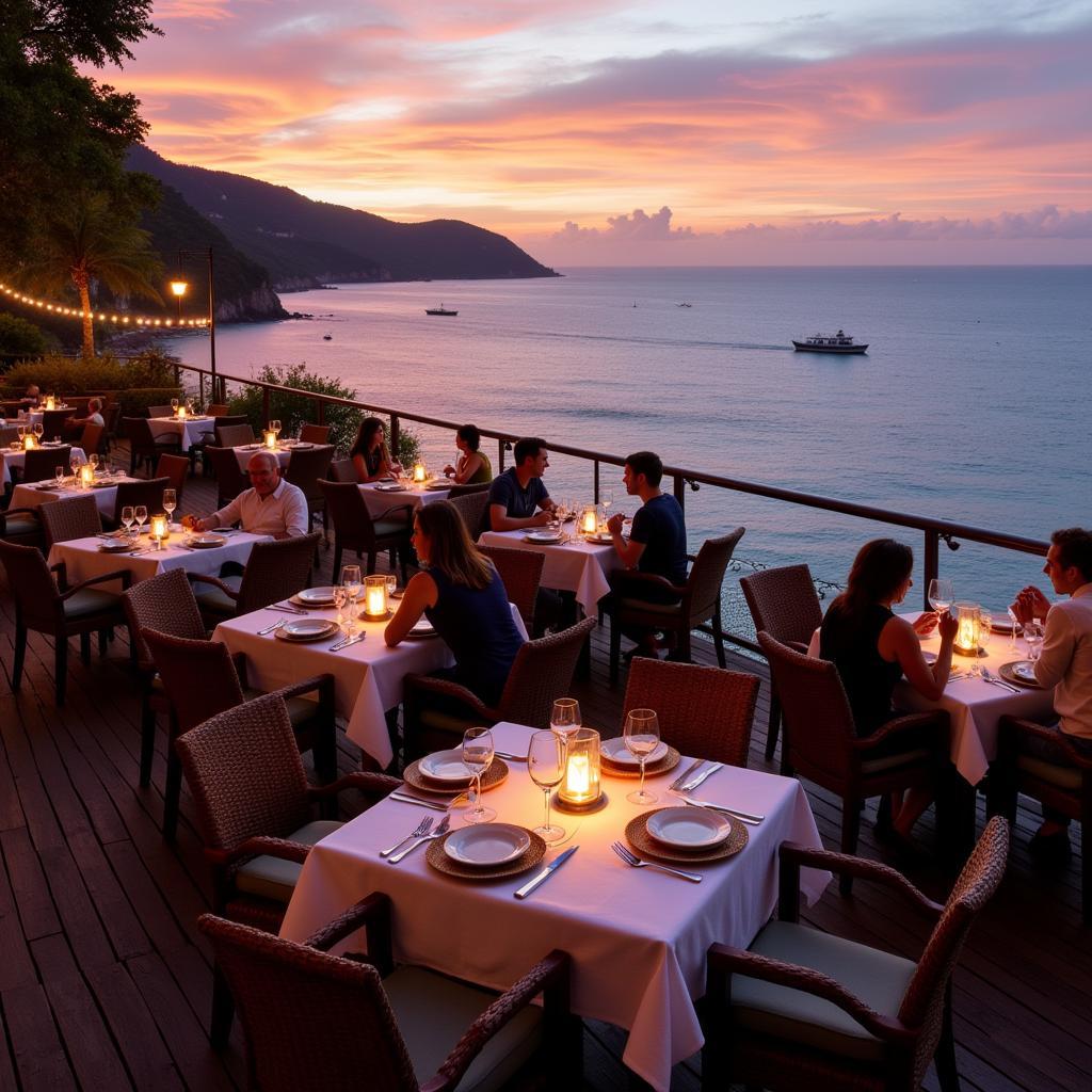 Oceanfront Dining at the Hotel's Restaurant