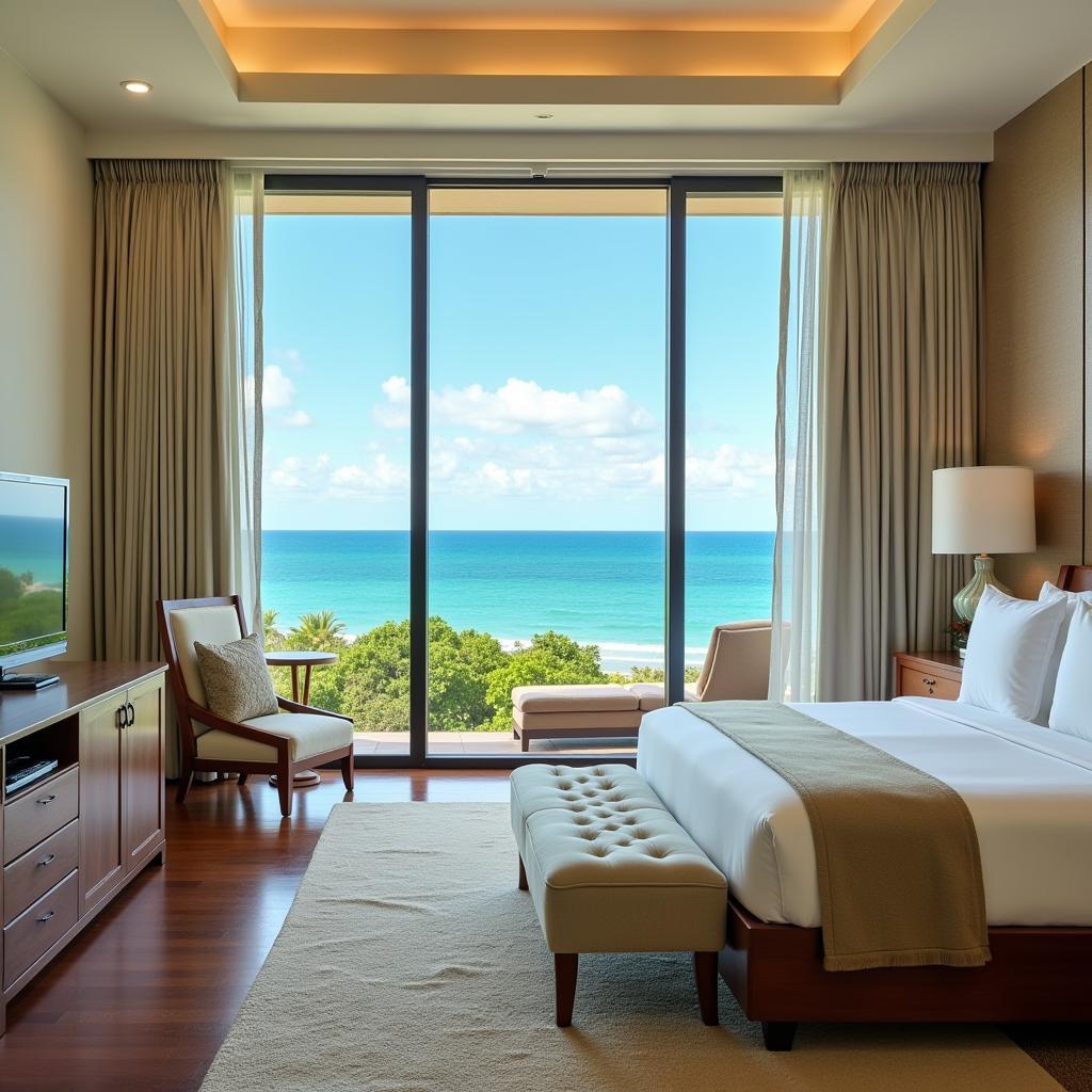 Luxurious Hotel Room with Ocean View