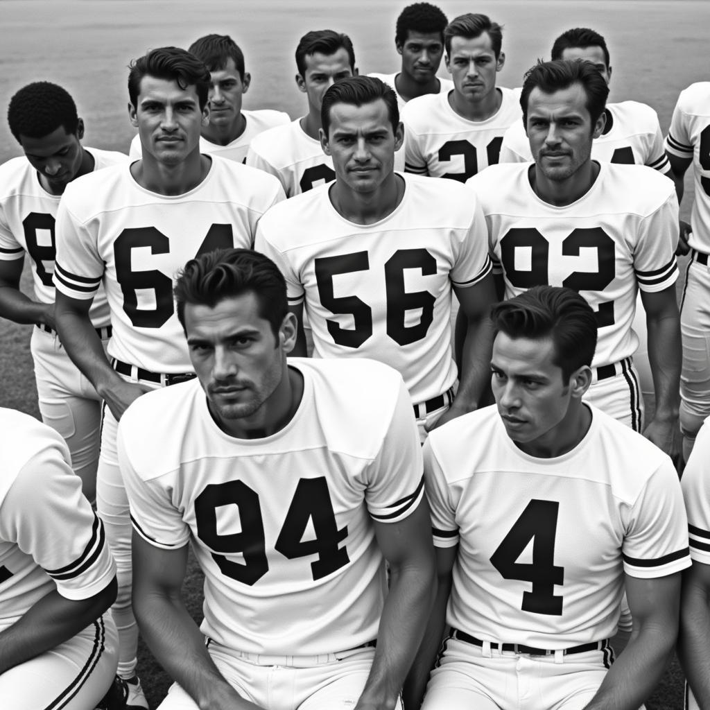 Historical Photo of Alabama Players in White Jerseys