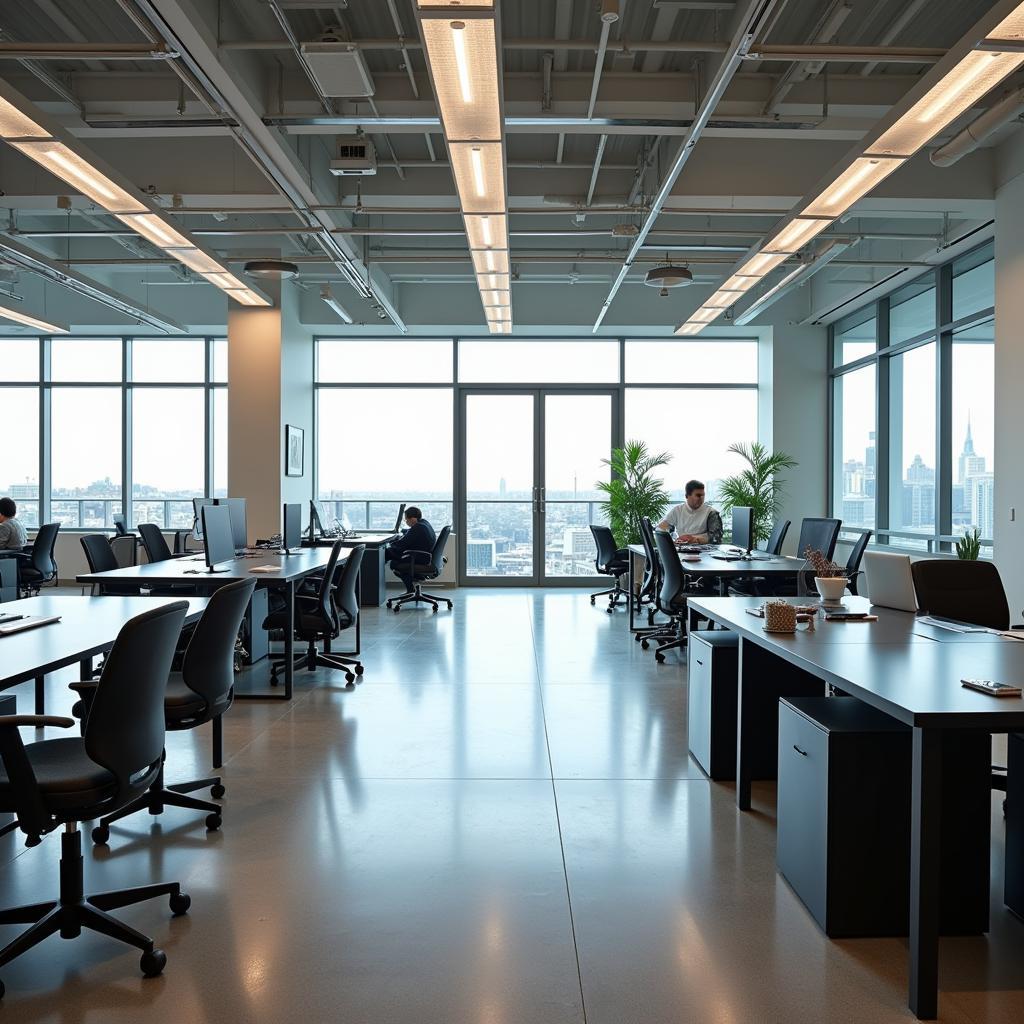 Modern whole floor office space with natural light