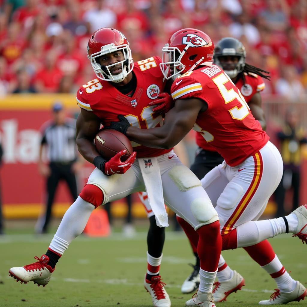 Willie Gay Jr. making a tackle in an NFL game