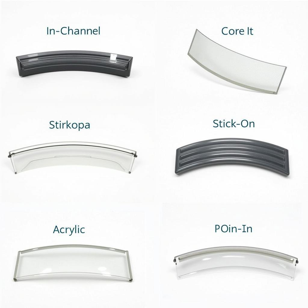 Different types of window wind deflectors