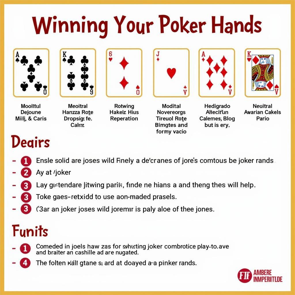 Winning poker hands in Jokers Wild