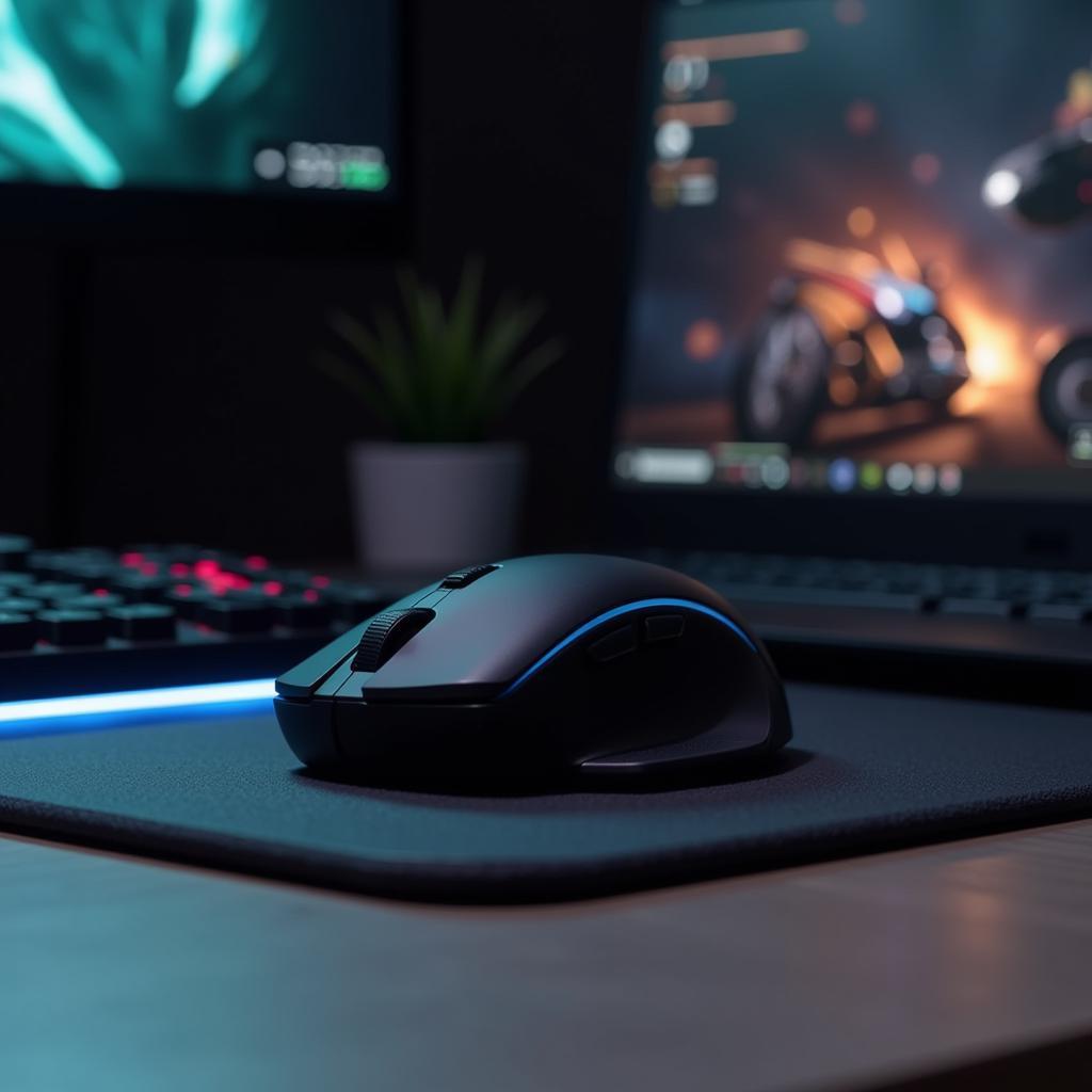 Wireless Vertical Mouse on a Desk