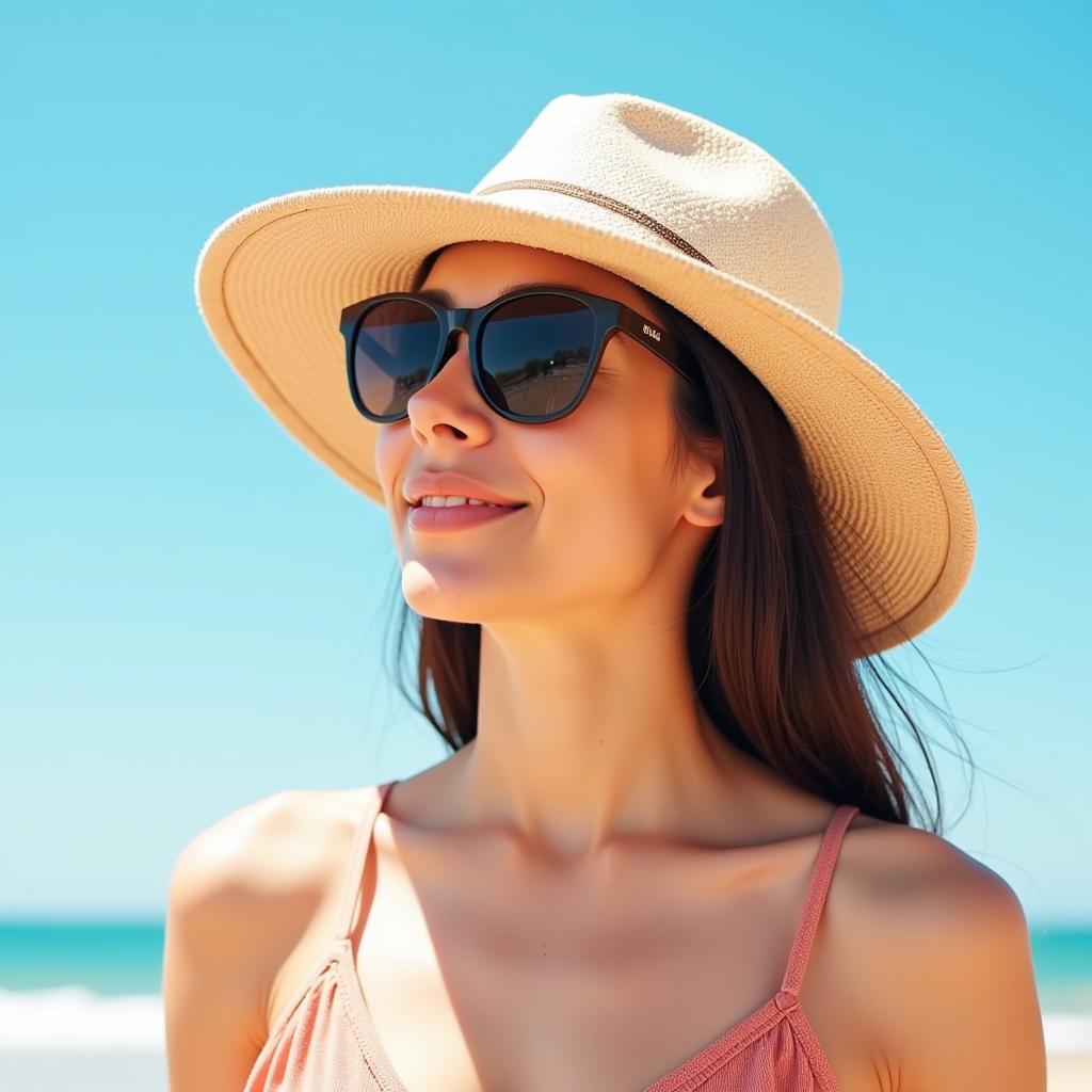 Woman Protecting Her Eyes from the Sun