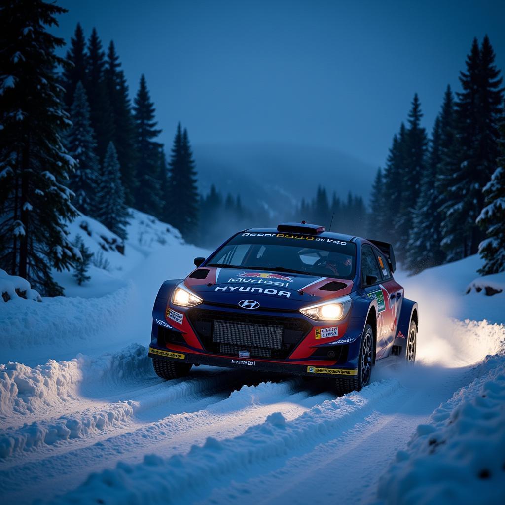 WRC Monte Carlo Night Stage Wallpaper