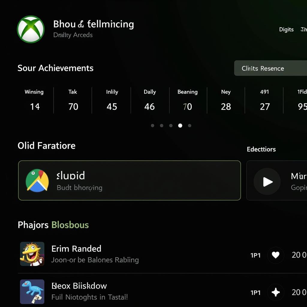 Xbox Achievement Leaderboard Example