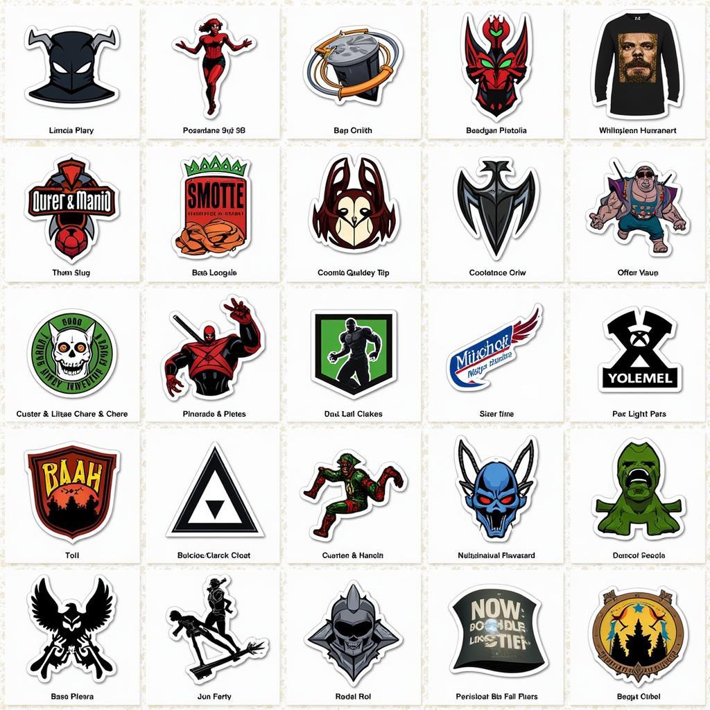 A variety of Xbox One console stickers